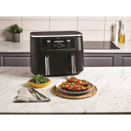 Freidora de Aire Doble Ninja AF400EU 9,5 L, 2470 W, Funcionamiento Independiente, Negro