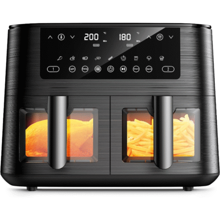 Freidora de Aire Cookwise AF2-40D06 9L, 2570W, con Doble Cesta y Ventana