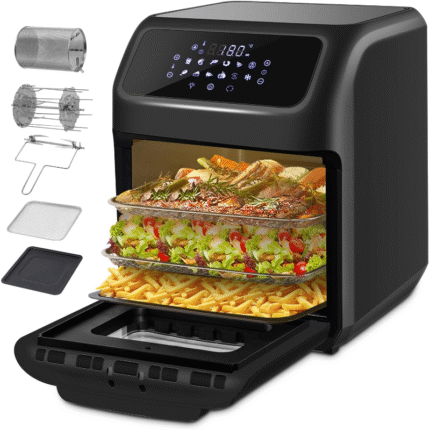 Freidora de Aire Caliente LLIVEKIT 12L, 1800W, 12 en 1 con Pantalla LED Digital