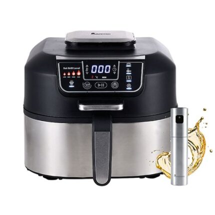 Freidora Sin Aceite Masterpro 1760W, 5,6 L, con Pulverizador, Multicolor
